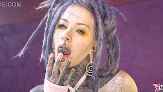 Threesome ANAL ONLY Alternative Dreadlocks Girl Double Anal, Prolapse, Gape
