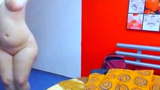 Big-Titted Russian BBW Plays with Sex Toy on Webcam