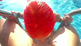 My First Ao Pool - He Even Squirts 2 Times!