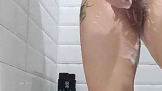 Hairy Pussy Shaving and Washing
