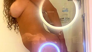 Blonde tight pussy babe solo toy fun in glamour masturbation