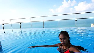 Bubble butt Thai GF first time anal fuck