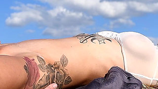 Sunny Outdoor Cunnilingus, Shaking Orgasm, Sexy Barbie, Juicy Pussy, Big Lips, Big Tits, Tattoo Girl