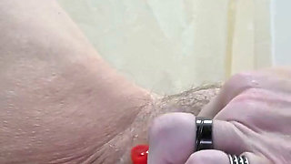 Cripplefreak4u Playing with Fucking Machine and Catheter Close up