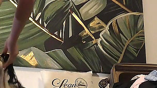 Hot Sexy Long Legs Big Tits Redhead Comes for a Fashion and Lingerie Try on Haul Turns Into Softcore Erotic No Panties Show