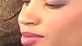 Young White Girl in Black Stockings and Lingerie Hard Fucked by a Big Black Cock