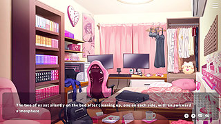 Yui Rubs it In after our MC walks in on her. Our MC sees her masturbating.