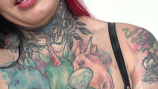 Unfaithful Busty Goth PAWG Makes BBC Cum Twice