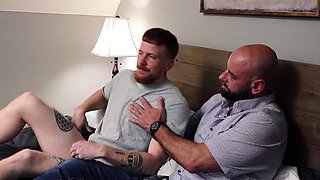 Stepdad licks and breeds FTM stepson