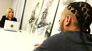 Older Boss Beauty Sara Jay Fucks Big Latino Worker's Cock!