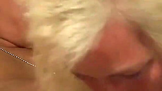 Mature Blonde Rims and Fingers Stud to Dripping Facial Explosion