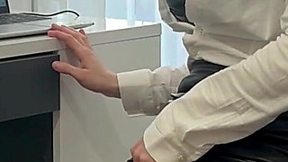 Busty Secretary Masturbates in the Office and Squirts!