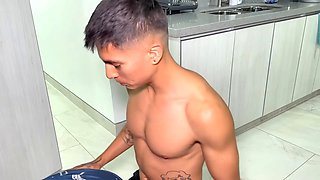 I Get Stuck in the Washing Machine, While My Stepson Fucks Me