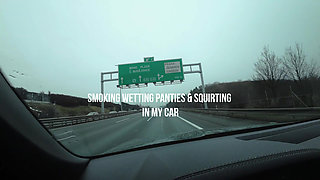 Melanie Dark Smoking Wetting Panties and Squirting in My Car