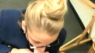 Young guy Jimmy gets a handjob and blowjob from Stacie