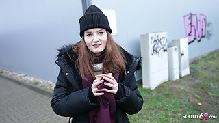 GERMAN SCOUT - Flexible Ginger Teen Olivia Westsun at Pick Up no condom Casting Fuck