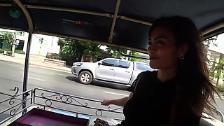 Busty but petite Thai MILF amateur amazing sex with a Farang