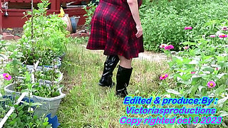 Sexy Walk in the Garden and Clean up Mess