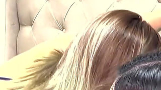 My college friend wanted to have a sleepover and watch series, but we ended up kissing each other and having rough sex.