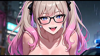 Two Anime Girls Working at Office, Ai Animation