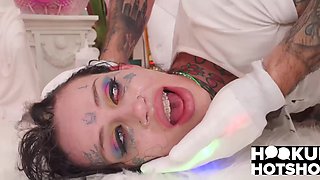 Inked and skinny loves rough fuck with a big cock