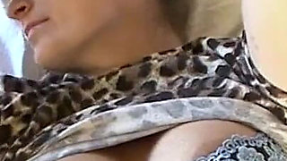 Czech Brunette Lady Ves Massages Her Preggo Belly and Gives Herself Oiled Up Massage