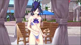 Clorinde bikini blowjob - Genshin Impact