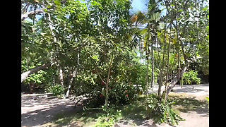 Latina fucked by waiter on a Caribbean island