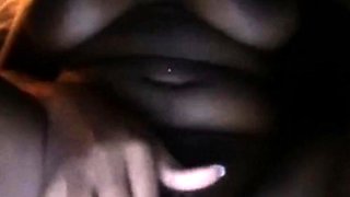 Busty black girl masturbates on webcam