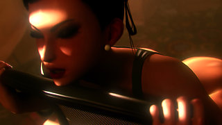 Chun-li Sex Machine Pleasure - Big Toy on Chair 3D Animation (street Fighter)