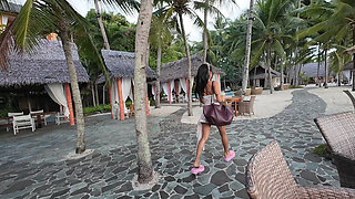 Tiny Asian in Deserted Tropical Resort - Underwater Blowjob, Bath & Shower Sex - Bubbling Creampie