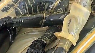 Mistressae & Miss Lilly: Latex Bedroom Foursome Edging Session