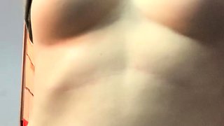 Amateur young teen solo masturbation on her livingroom