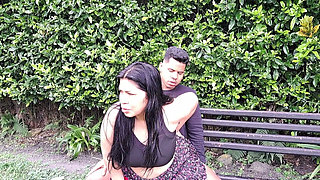 Mature Big Ass Rides My Cock in the Park