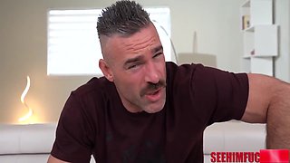 Natalie Brooks And Charles Dera In Dilf Gets His Buff, Hairy Chest Oiled By