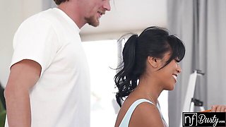 Nice-looking Ember Snow - pussy licking clip - NF Busty