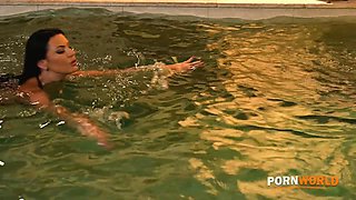 Busty MILF Ania Kinski Turns Sensual Massage Into Oiled Up DP Threesome GP3052