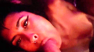 Hot Latina Sucking Big Dick for Hours After Party