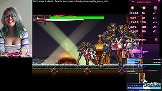 Horny Gamer Girl Plays Hentai Game and Masturbates to Intense Orgasm LIVE