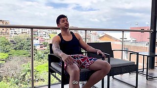 I get my gf knocked up and cheat on her with my bestie, a muscle chick! I plow her moist pu