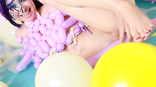 Inflatable Pool with Lots of Bubbles and Burlesque Pop Ballo