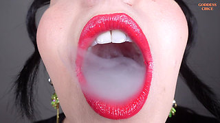 Inhale My Smoke - Close-up of the Mouth and Ugly but Hot Lipstick