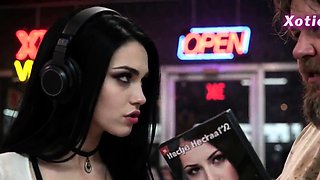 Gothic Girl enter in Sexshop to buy some Toys (AI)