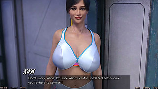 Stranded in Space - Planning Yoga Date with Brunette Milk with Huge Tits