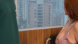 Extreme Cold and Broken Hot Tub Devil Khloee Fucks Hot Tub Technician Hard to Warm up