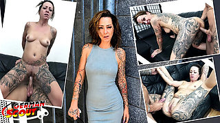 German Scout Picks Up Tattooed MILF Bonny for First Porn Casting Fuck