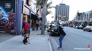 Girl Next Door Shocked and Bound in Public, Ass Fucked, Humiliated