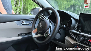 Waiting in the Car I Started Masturbating and Made Him Eat My Pussy
