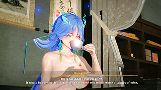 Wuthering Waves - Master Qingxiao's Lewd Training with Two Disciples - 3D Hentai Animations
