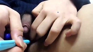 Japanese Girl's Huge Clit Masturbation
